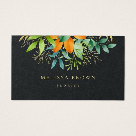 水エレガント色グリーンリーボタニカルラグジュアリーブラック (正面)