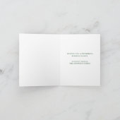 水エレガント色グリーンレッドリースクリスマス シーズンカード (内部)