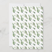 水エレガント色グリーン結婚式招待状 招待状 (裏面)