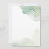 水エレガント色グリーン結婚式招待状 招待状 (裏面)