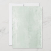 水エレガント色グリーン結婚式招待状 招待状 (裏面)