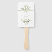 水エレガント色グリーン結婚式 プログラム ハンドファン (正面)