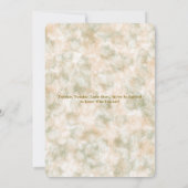 水エレガント色グリーン&テラコッタベビーシャワー 招待状 (裏面)