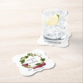水エレガント色グレープつる植物ウッドリース結婚 ペーパーコースター (インサイチュ)