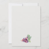 水エレガント色グレープビンカップルシャワー招待状 サンキューカード (裏面)