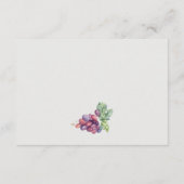 水エレガント色グレープビーウェディングレセプション エンクロージャーカード (裏面)