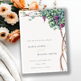 水エレガント色グレープライン日付カードの保存 サンキューカード