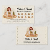 水エレガント色ケーキベーカリーパティシシェフ ロイヤリティカード (正面/裏面)