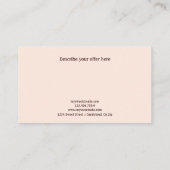 水エレガント色ケーキ10パンチカスタマーロイヤリティ ロイヤリティカード (裏面)