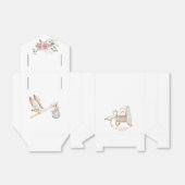 水エレガント色コウノトリ赤ちゃん女の子ピンク花Ba フェイバーボックス (折り畳みなし)