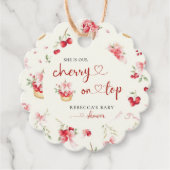 水エレガント色コケットさくらんぼ フェイバータグ (正面)