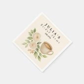 水エレガント色コーヒーブライダルシャワー スタンダードカクテルナプキン (角)