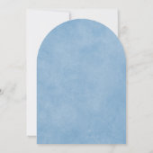 水エレガント色コーンフラワーブルーアー結婚チ 招待状 (裏面)