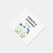 水エレガント色コーンフラワーワイルドフラワー結婚ズ スタンダードカクテルナプキン (角)
