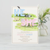 水エレガント色ゴルフのワイルドフラワーズ 招待状 (スタンド正面)