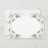 水エレガント色ゴールデングリ結婚ーン 出欠カード (裏面)