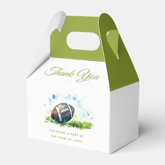 水エレガント色サッカー赤ちゃんシャワー フェイバーボックス (裏面サイド)