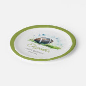 水エレガント色サッカー赤ちゃんシャワー ペーパープレート (アングル)