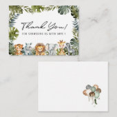 水エレガント色サファリワイルドワンフラットノートカード ノートカード (正面/裏面)