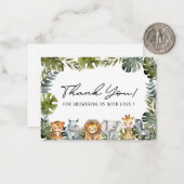 水エレガント色サファリワイルドワンフラットノートカード ノートカード (正面/裏面インサイチュ)