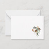 水エレガント色サファリワイルドワンフラットノートカード ノートカード (裏面)