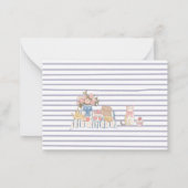 水エレガント色サマーお洒落ドードレスベビーs ノートカード (裏面)