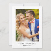 水エレガント色サンゴフローラ金ゴールドフレーム写真 招待状 (裏面)