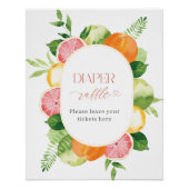 水エレガント色シティピンク花ベビーショー ポスター (正面)