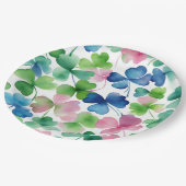 水エレガント色シャムロック ペーパープレート (アングル)