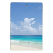 水エレガント色シーサイド波トレンディーテンプレート ミニクリップボード (裏面)