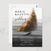 水エレガント色シーセーリングボートブラック結婚ズ ポストカード (正面/裏面)