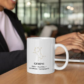 水エレガント色ジェミニ〔占星術の〕十二宮図カスタムマグ コーヒーマグカップ