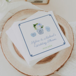 水エレガント色ジンジャージャーウェディングシャワーパーティー スタンダードカクテルナプキン