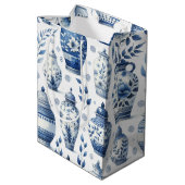 水エレガント色ジンジャーズ柄 ミディアムペーパーバッグ (裏面アングル)