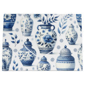 水エレガント色ジンジャーズ柄 ラージペーパーバッグ (正面)