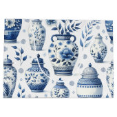 水エレガント色ジンジャーズ柄 ラージペーパーバッグ (裏面)