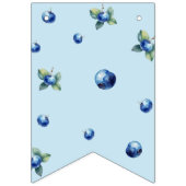 水エレガント色スイートブルーベリーハッピーバースデー バンティングフラッグ (第1の旗)