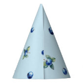 水エレガント色スウィートブルーベリーボーイ誕生日 パーティーハット (裏面)