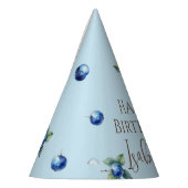 水エレガント色スウィートブルーベリーボーイ誕生日 パーティーハット (左)