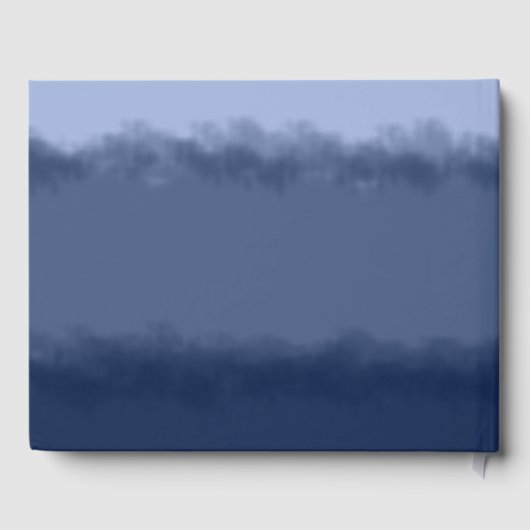 水エレガント色ストライプ海ビーチ結婚式 ゲストブック (裏面)