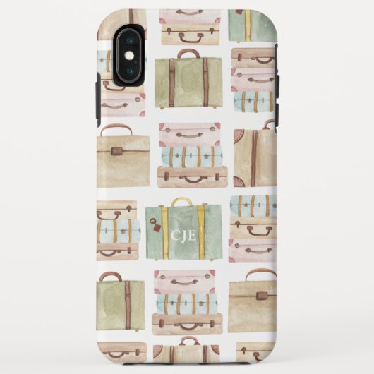 水エレガント色スーツケース荷物モノグラム Case-Mate iPhoneケース (裏面)