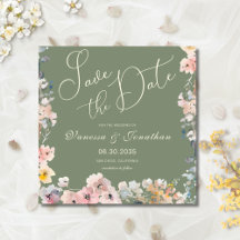 水エレガント色セージ緑の野花結婚の