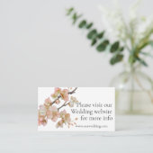 水エレガント色ソフトオレンジ色ピンク春花 エンクロージャーカード (スタンド正面)