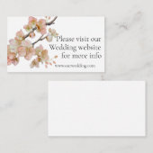 水エレガント色ソフトオレンジ色ピンク春花 エンクロージャーカード (正面/裏面)