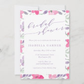 水エレガント色ソフトパステルピンクブライダルシャワー 招待状 (正面)