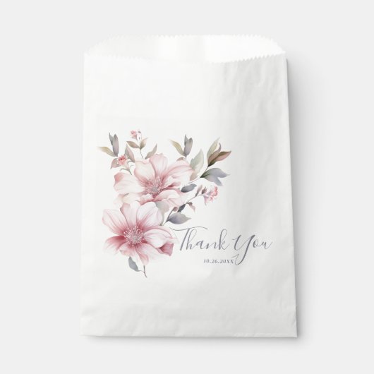水エレガント色ソフトピンクフローラありがとう フェイバーバッグ (正面)