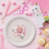 水エレガント色ソフトピンクローズブライダルシャワー ペーパープレート (パーティー)