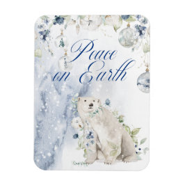 水エレガント色タイポグラフィ緑の雪 マグネット