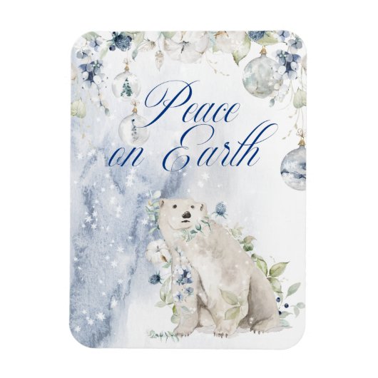 水エレガント色タイポグラフィ緑の雪 マグネット (縦)