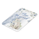 水エレガント色タイポグラフィ緑の雪 マグネット (左側)